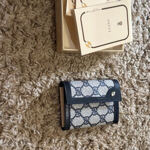 Gucci Navy and Gray little notebook, paper and pin cover